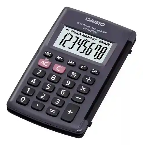 Calculadora Casio Hl-820lv-bk 8 Dígitos Tapa Dura Bolsillo Original