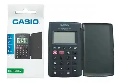 Calculadora Casio Hl-820lv-bk 8 Dígitos Tapa Dura Bolsillo Original