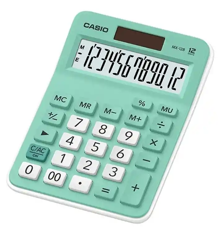 Calculadora Casio Mx-12b-gn De 12 Dígitos Verde