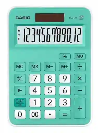 Calculadora Casio Mx-12b-gn De 12 Dígitos Verde