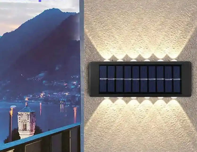 Lámpara Solar Led Impermeable De Pared Para Exteriores -aplique 6leds