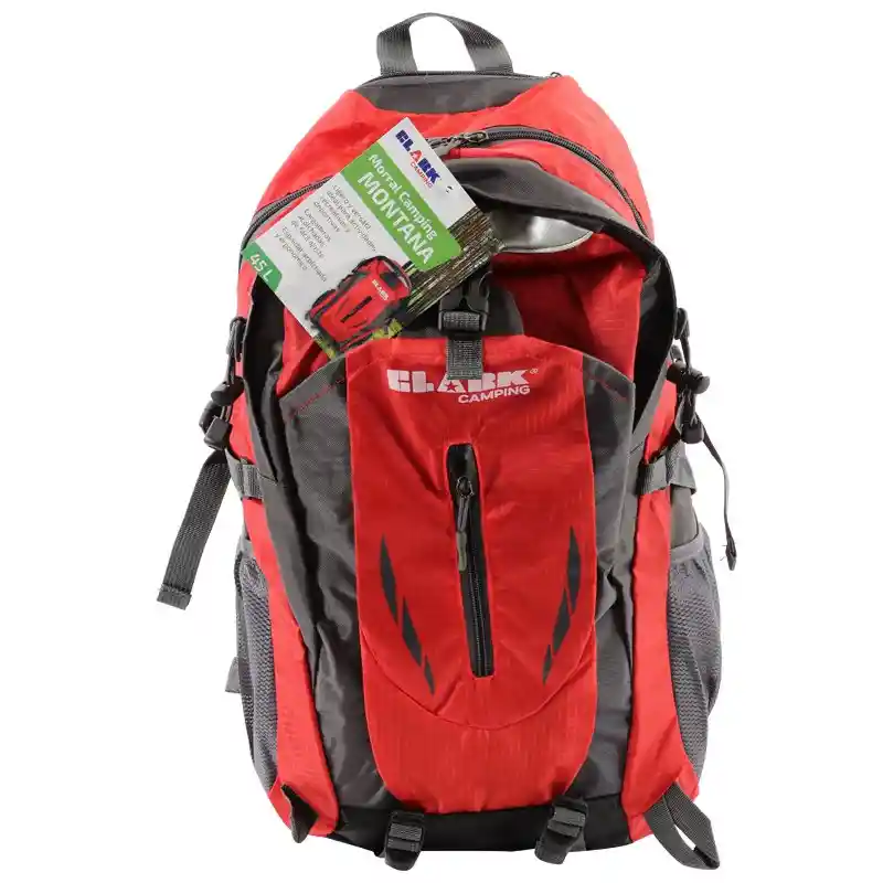 Morral Camping Clark 45 Lt Montana Rojo