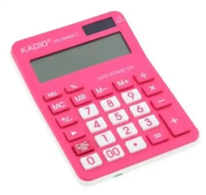 Calculadora Kadio 12 Digitos Colores Kd-3866b-c
