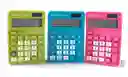 Calculadora Kadio 12 Digitos Colores Kd-3866b-c
