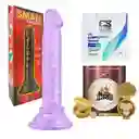 Dildo Consolador Relista 15cm + Lubricante + Potenciador X4