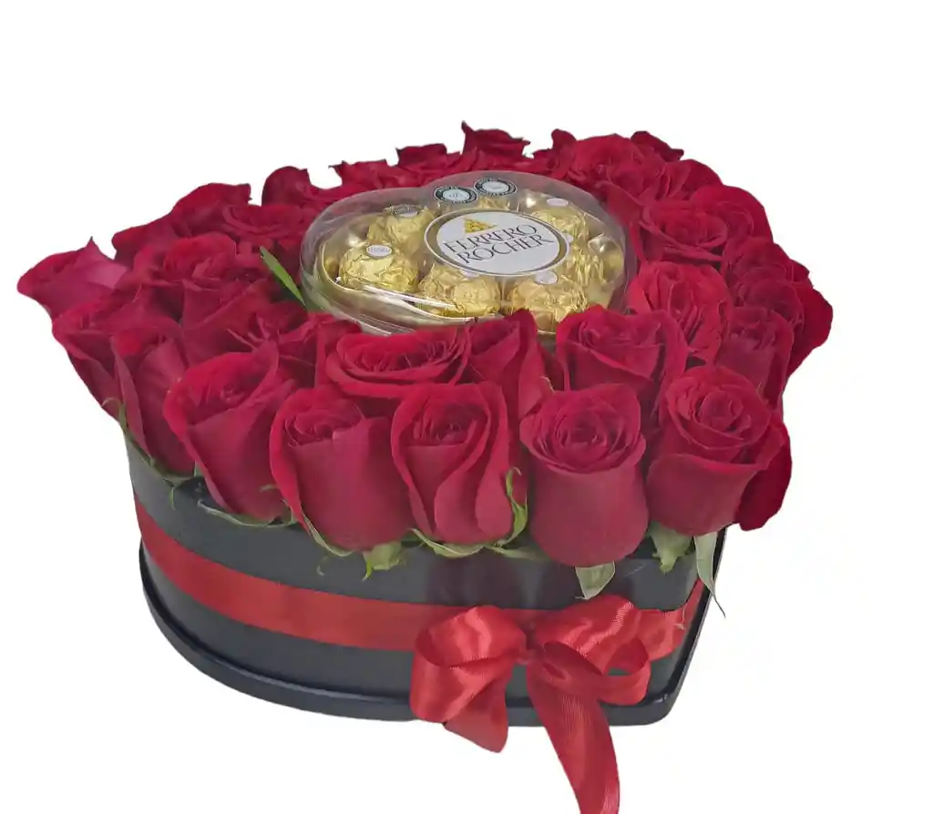 Caja Corazón Con Chocolates