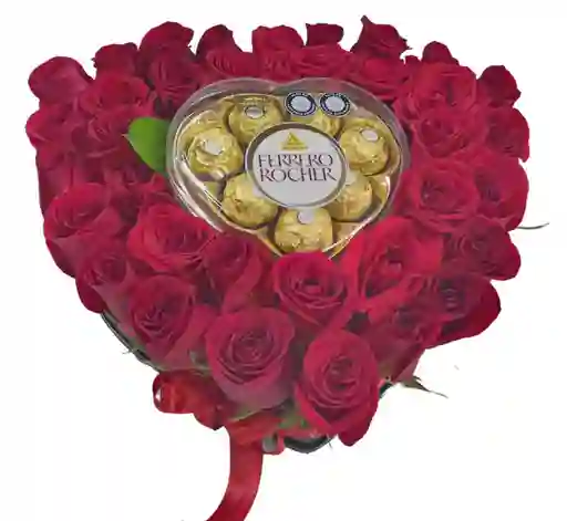 Caja Corazón Con Chocolates