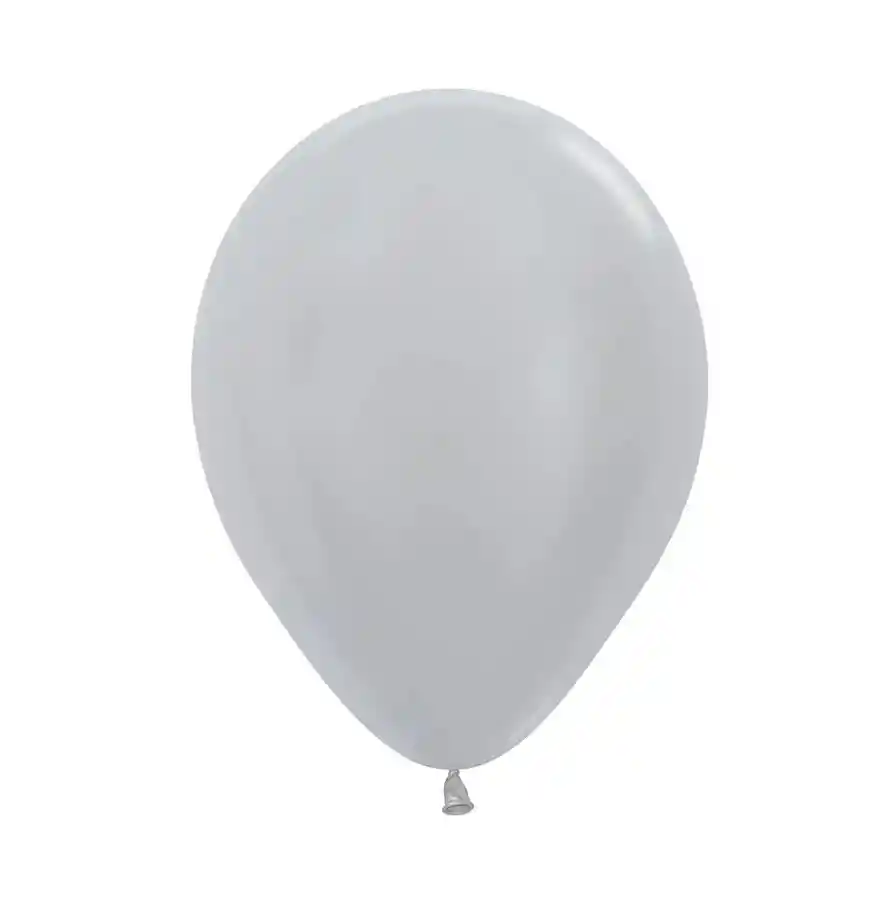 Globo R9 Satin Plata Paquete X 10 Sempertex