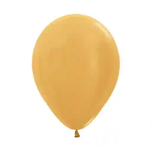 Globo R9 Metal Dorado X 10 Unidades Sempertex