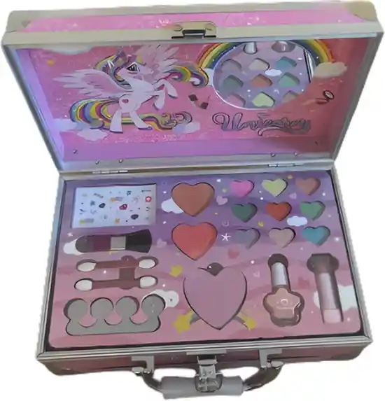 Maquillaje Con Cajón De Unicornio Para Niñas Su Primer Maquillaje En Maletin