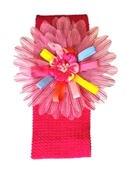Balaca Para Niña Con Flor De Tela Rosada