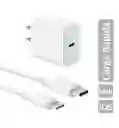 Cargador Iphone 35w + Cable De Datos Iphone Usb C Lightning Carga Rápida