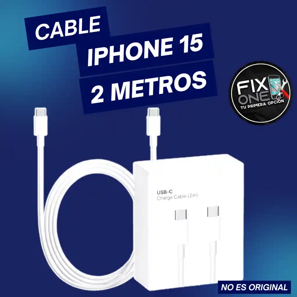 Cable De 2metros De Iphone 15/15 Pro / 15 Pro Max