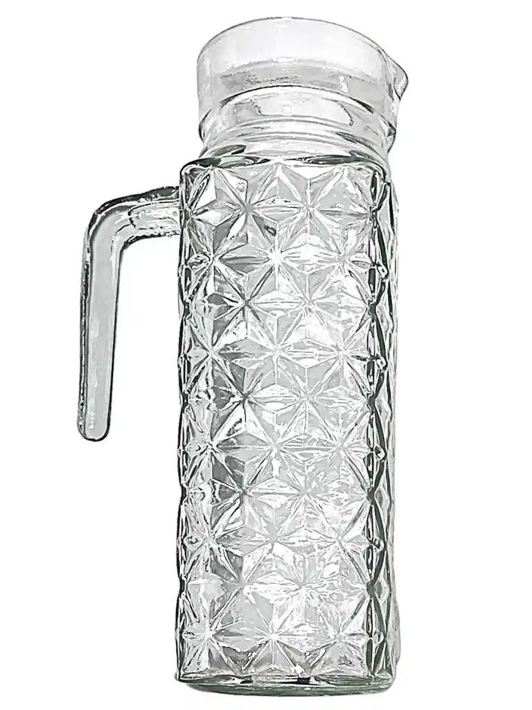 Jarra De Vidrio Transparente Diseño De Triagunlos Zibo Chongli 1 L