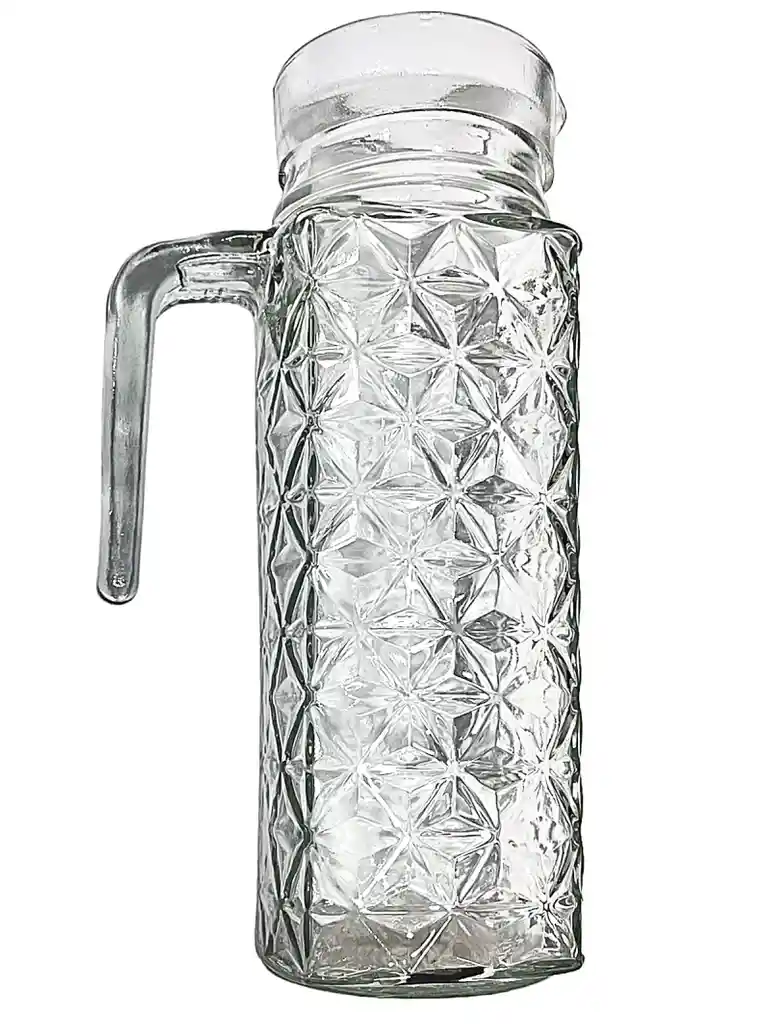 Jarra De Vidrio Transparente Diseño De Triagunlos Zibo Chongli 1 L