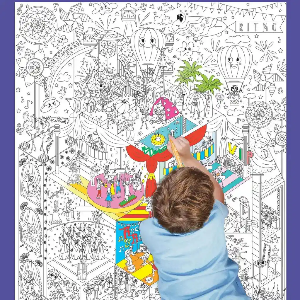 Poster Educativo Para Colorear Ritmo Para Niños