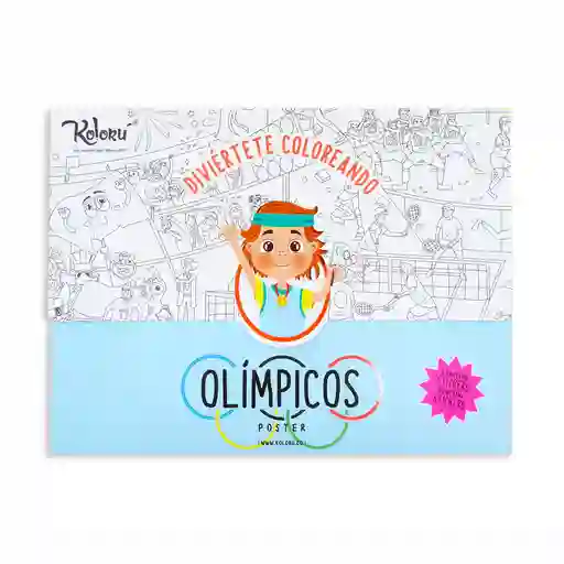 Poster Educativo Para Colorear El Los Olimpicos Para Niños