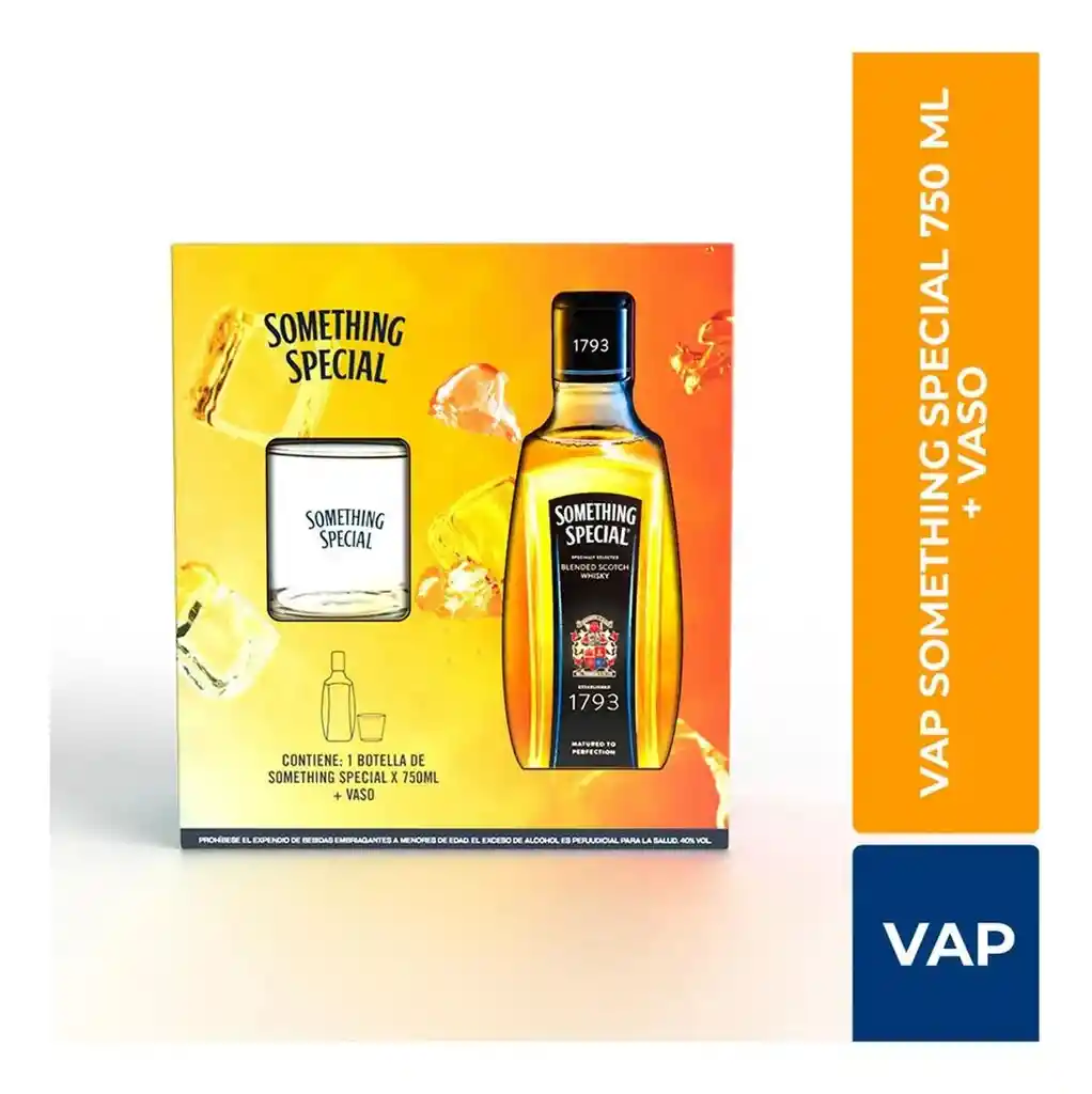 Estuche De Whisky Something Special 750 Ml + Vaso