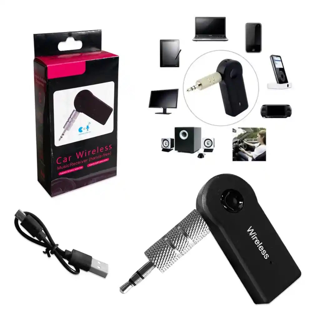Adaptador Receptor Bluetooth Para Carro Recargable Portátil