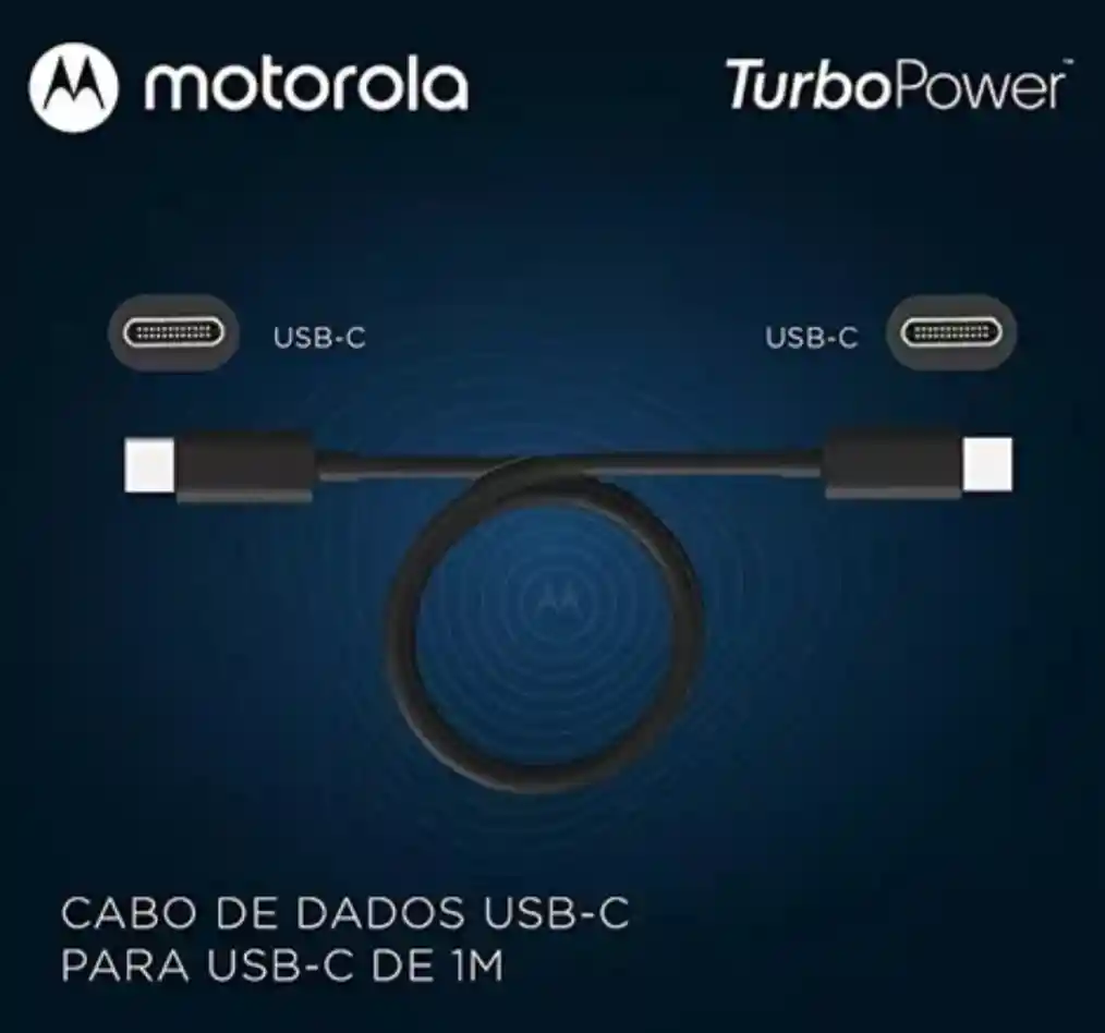 Cable Motorola Tipo C Carga Superrápida Usb-c A Tipo C