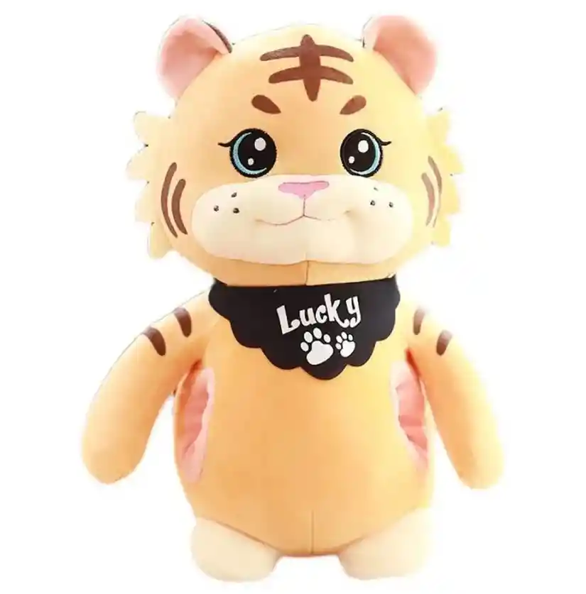 Peluche Tigre Lucky Con Bolsillos 37 Centimetros