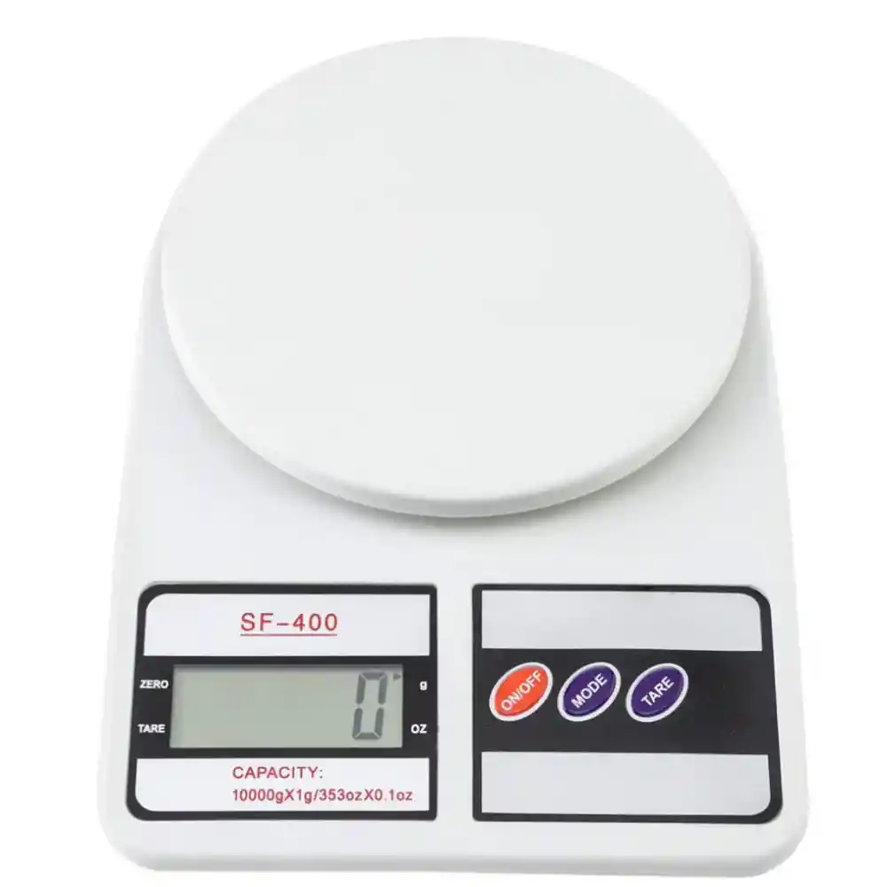 Balanza Gramera De Cocina Digital Genérica Sf-400 Blanca