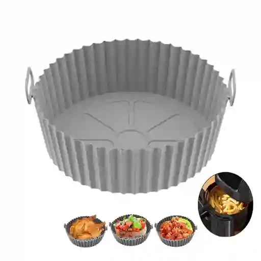 Molde De Silicona Redondo 21cm Para Air Fryer | Olla Freidora X1und
