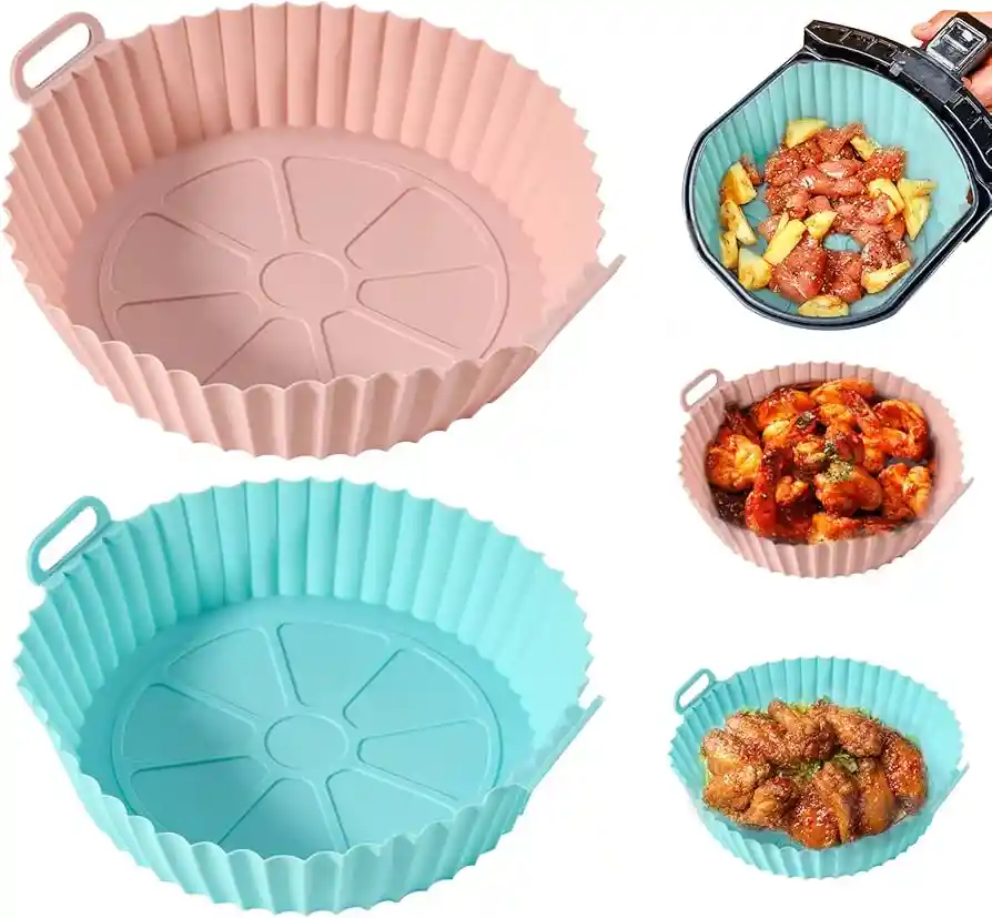 Molde De Silicona Redondo 21cm Para Air Fryer | Olla Freidora X1und