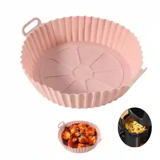 Molde De Silicona Redondo 21cm Para Air Fryer | Olla Freidora X1und