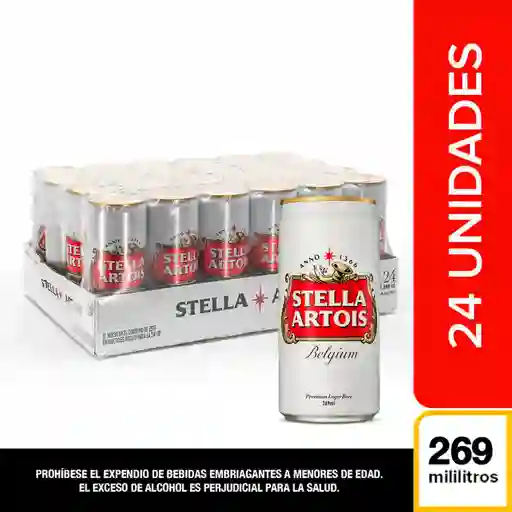 Cerveza Stella Artois Lata 269ml X 24und