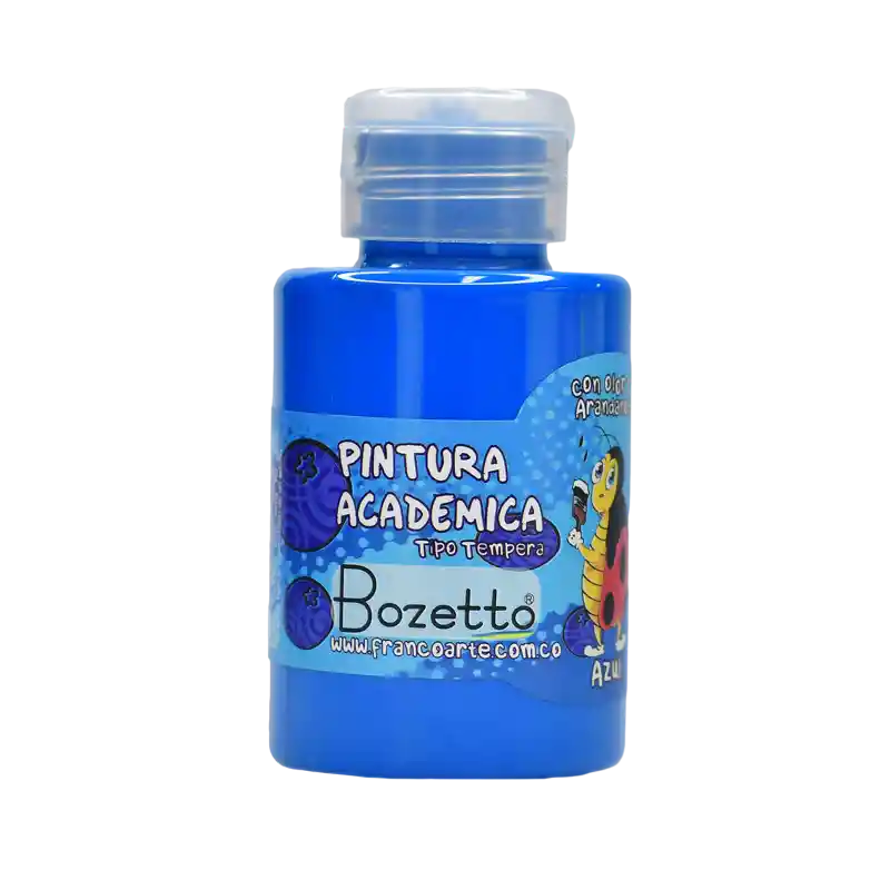 Pintura Tipo Tempera Azul Con Olor Franco Arte 120ml