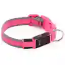 Collar Para Gato Perro Con Luz Led Ajustable Paseo Nocturno Talla: S Color : Rosado