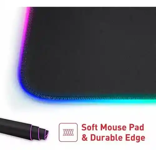 Pad Mouse K7 Gamer Rgb Retro Iluminado De 25x35 Cmx04mm
