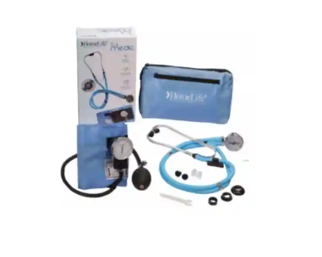 Kit Médico Fonendoscopio + Tensiómetro Manual Homelife (azúl Marino)