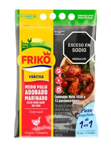 Friko Medio Pollo Adobado Listo Para Asar