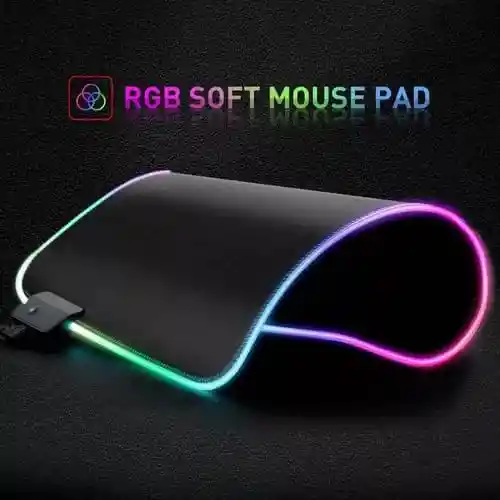 Pad Mouse Gamer Rgb Retro Iluminado De 25x35cm X 04 Mm