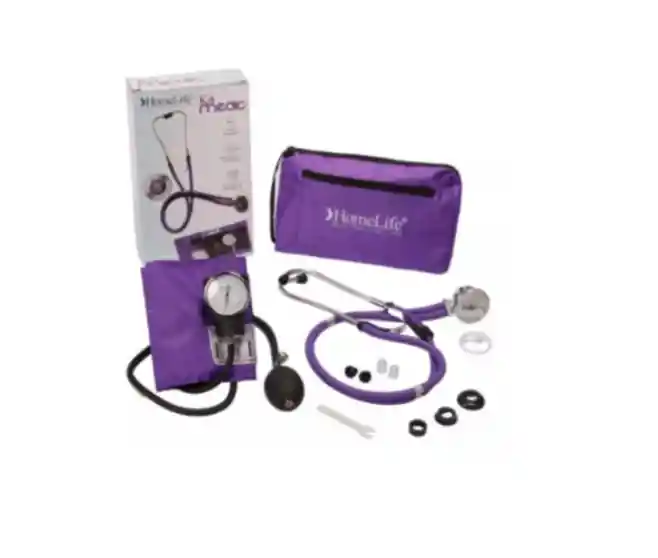 Kit Médico Fonendoscopio + Tensiómetro Manual Homelife (morado)