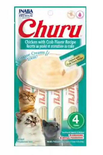 Snack Churu Cat Pollo Cangrej X4 Un 14gr