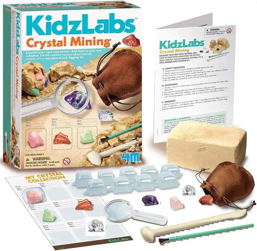 Juego De Experimento Excavación De Cristales 4m Para Niños