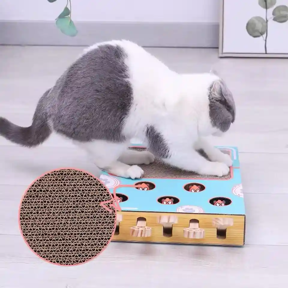 Juguete Interactivo Para Gatos Con Rascador