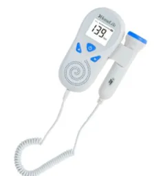 Doppler Fetal Monitor Ritmo Cardíaco Home Life Azul + Baterías + Gel