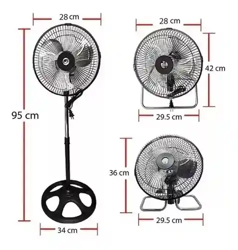 Ventilador 3 Velocidades 10 Pulgadas