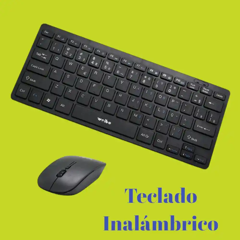 Teclado Y Mouse, Inalámbrico, Weibo Wb 8068 Para Pc O Portátil