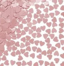 Confeti De Mesa Corazones Rosado