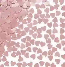 Confeti De Mesa Corazones Rosado