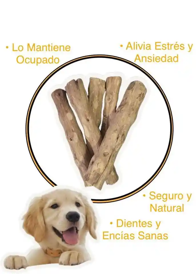 Maderapaws - Palo De Masticar Para Perros, Juguete 100% Natural, Tamaño L Cuidado Dental Y Entrenamiento.