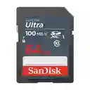 Tarjeta Sdxc 64gb Sandisk Ultra Uhs-i Clase 10 100mbs