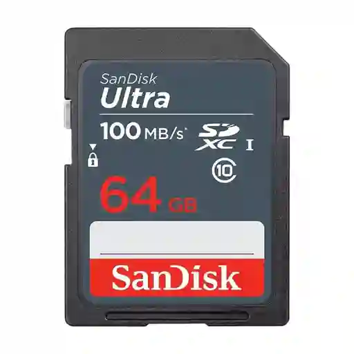 Tarjeta Sdxc 64gb Sandisk Ultra Uhs-i Clase 10 100mbs