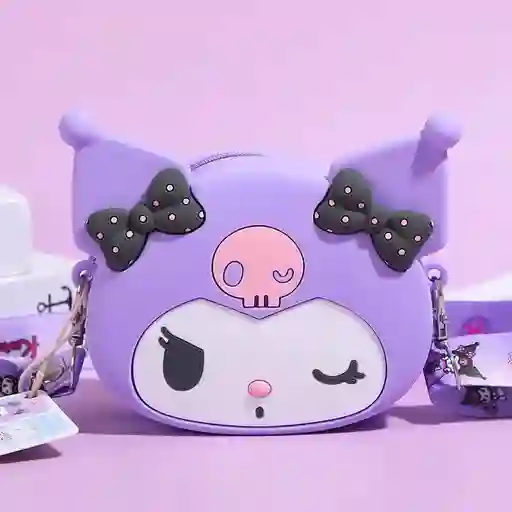 Bolso Cartera De Silicona Sanrio Kuromi Niña