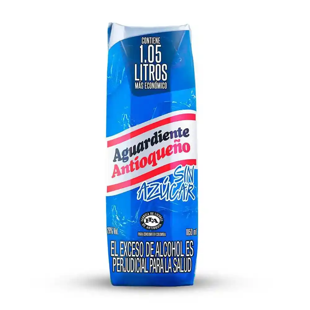 Aguardiente Azul Sin Azucar Tetra